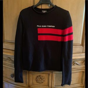 Ralph Lauren Polo jeans black & red sweater M